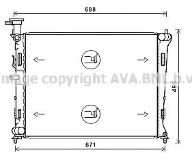 AVA QUALITY COOLING ka2237 -  Радиатор, охлаждение двигателя